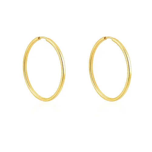 Par de Brincos Argolas em Ouro Amarelo