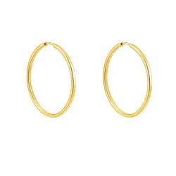 Par de Brincos Argolas em Ouro Amarelo