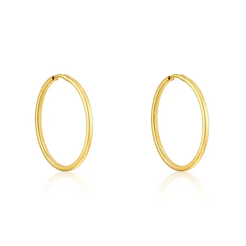 Par de Brincos Argolas em Ouro Amarelo