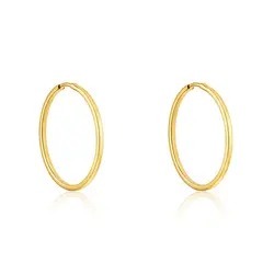 Par de Brincos Argolas em Ouro Amarelo