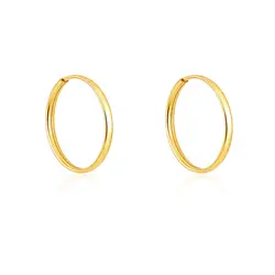 Par de Brincos Argolas em Ouro Amarelo