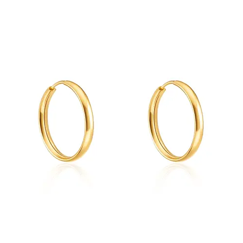 Par de Brincos Argolas em Ouro Amarelo