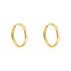 Par de Brincos Argolas em Ouro Amarelo