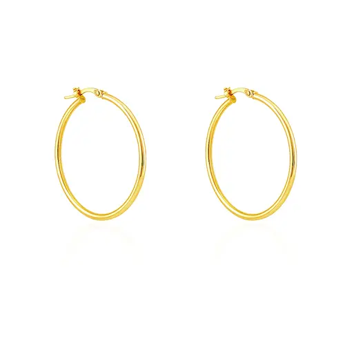 Par de Brincos Argola em Ouro Amarelo