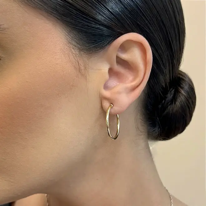 Par de Brincos Argola em Ouro Amarelo