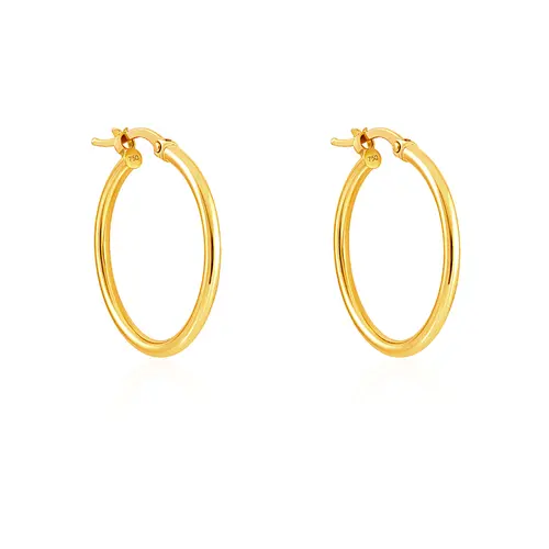 Par de Brincos Argola em Ouro Amarelo
