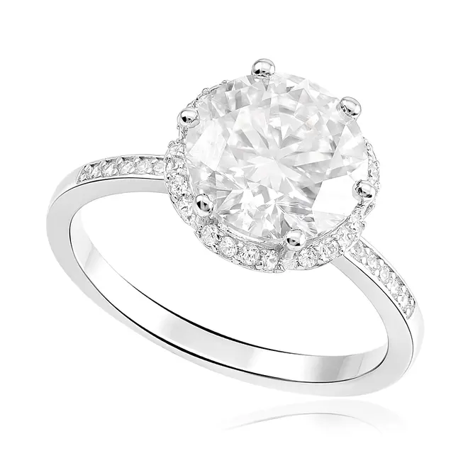 Anel de Prata com Moissanite