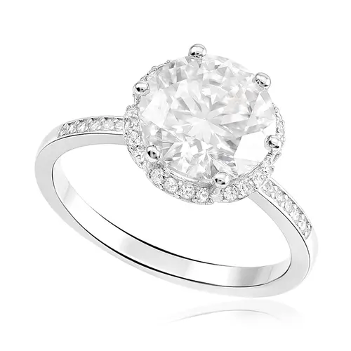Anel de Prata com Moissanite