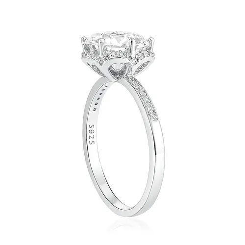 Anel de Prata com Moissanite