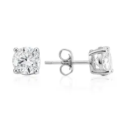Par de Brincos Solitários com Moissanite.