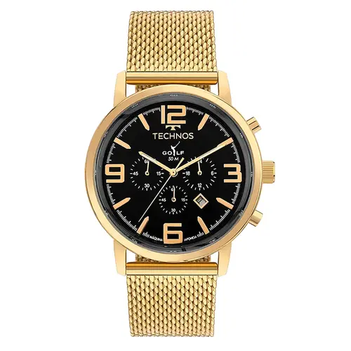 Relógio Technos Masculino Golf Dourado OS20IQV/1P