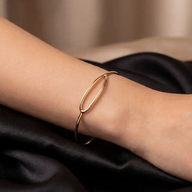 Bracelete Trabalhado de Ouro Amarelo