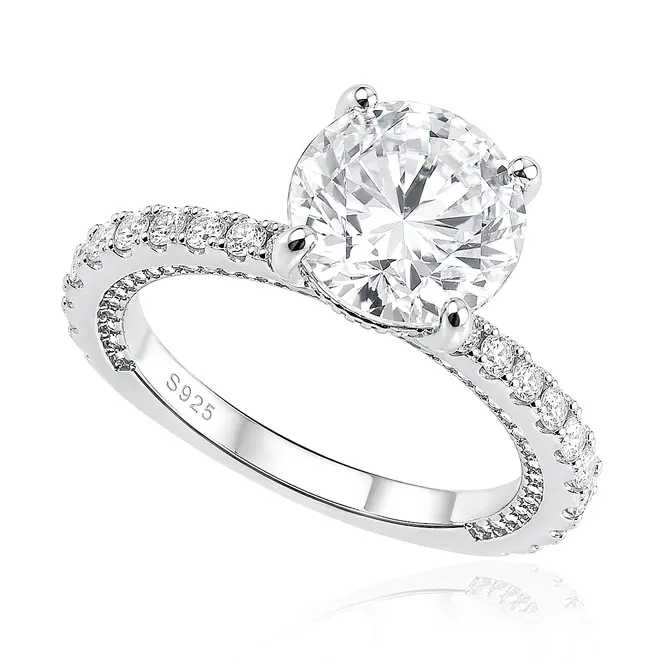 Anel de Prata com Moissanite