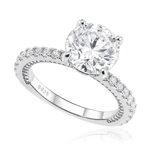 Anel de Prata com Moissanite