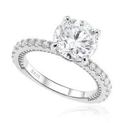 Anel de Prata com Moissanite