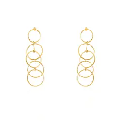 Par de Brincos Ouro Amarelo 18K com estilo Bvulgare