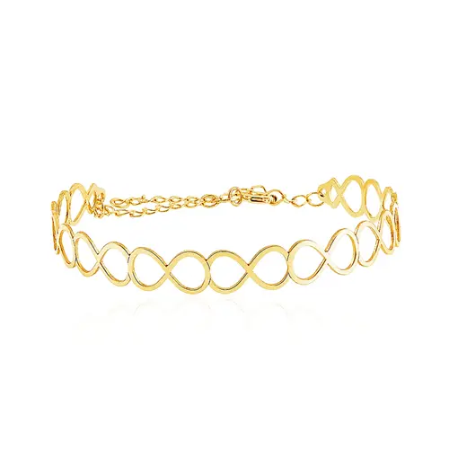 Pulseira Feminina Ouro Amarelo 18K Infinita