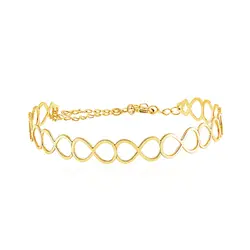 Pulseira Feminina Ouro Amarelo 18K Infinita