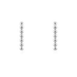 Par de Brincos  Ear Hook Esfera em Ouro Branco