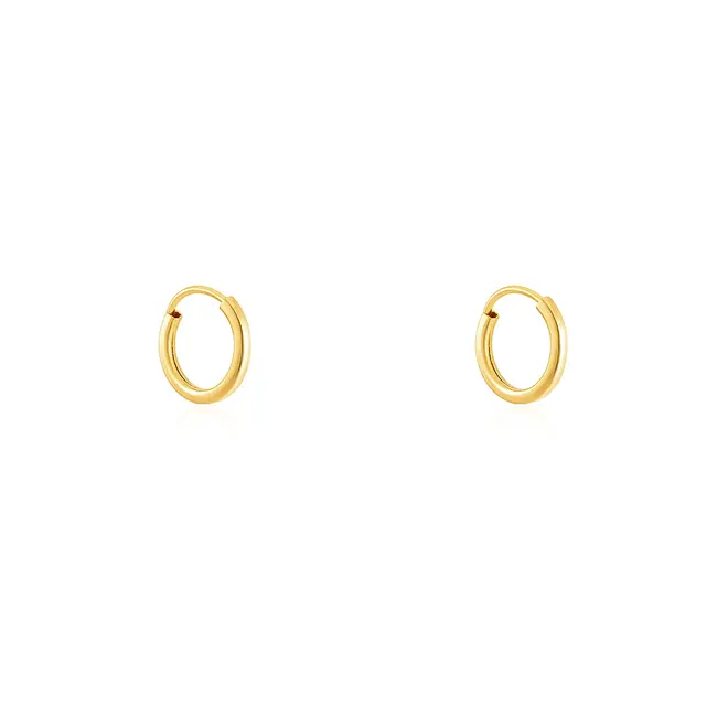 Par de Brincos Argola Baby de Ouro Amarelo
