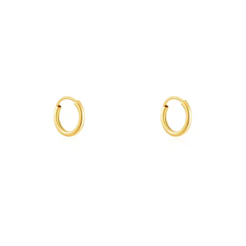 Par de Brincos Argola Baby de Ouro Amarelo