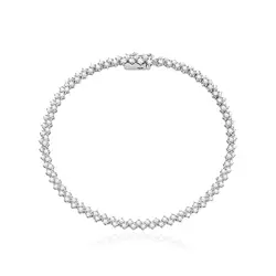 Pulseira Riviera de Ouro Branco com Diamantes totalizando 1,05 Cts.
