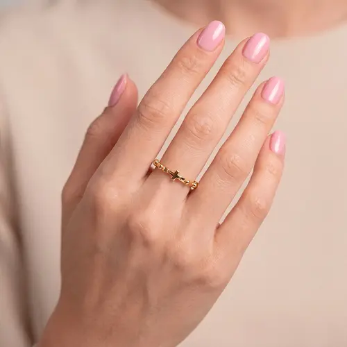 Anel Terço Ouro Amarelo 18K
