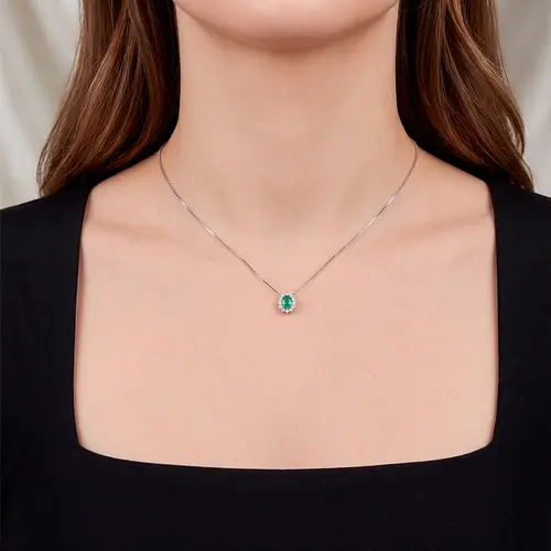 Pingente, Esm. Colombiana 80 Pts, 12 Diamantes 25 Pts.