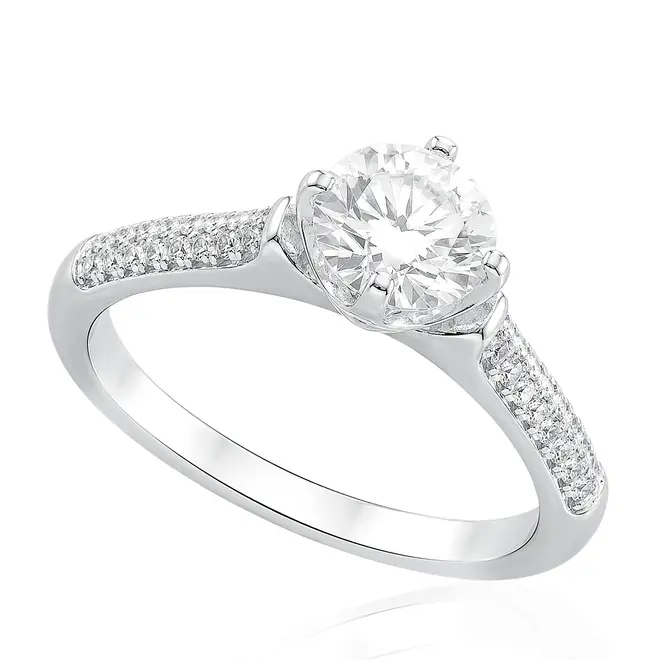 Anel de Prata com Cristais e Moissanite . 124254