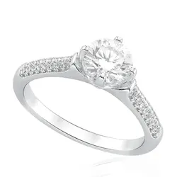 Anel de Prata com Cristais e Moissanite . 124254