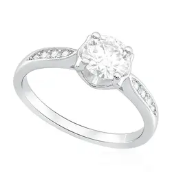 Anel de Prata com Cristais e Moissanite . 124257