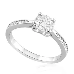 Anel de Prata com Cristais e Moissanite . 124261