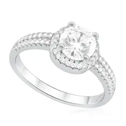 Anel de Prata com Cristais e Moissanite . 124262