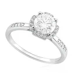 Anel de Prata com Cristais e Moissanite . 124264