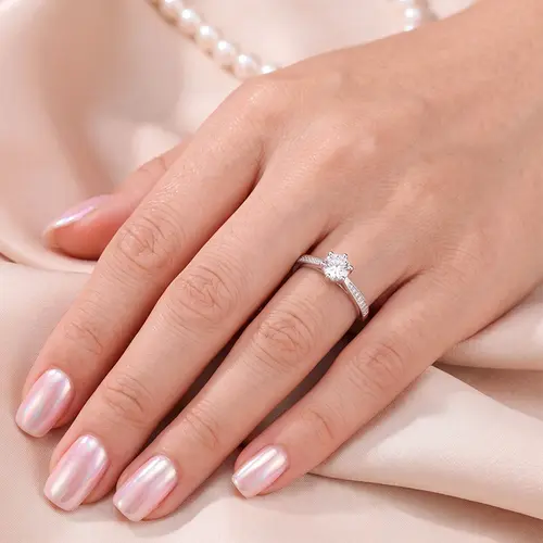 Anel de Prata com Cristais e Moissanite . 124267