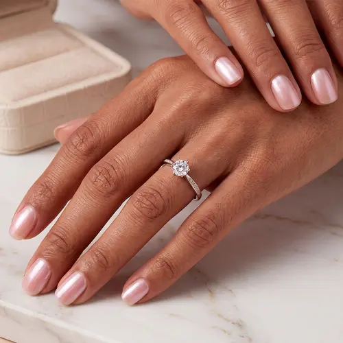 Anel de Prata com Cristais e Moissanite . 124273