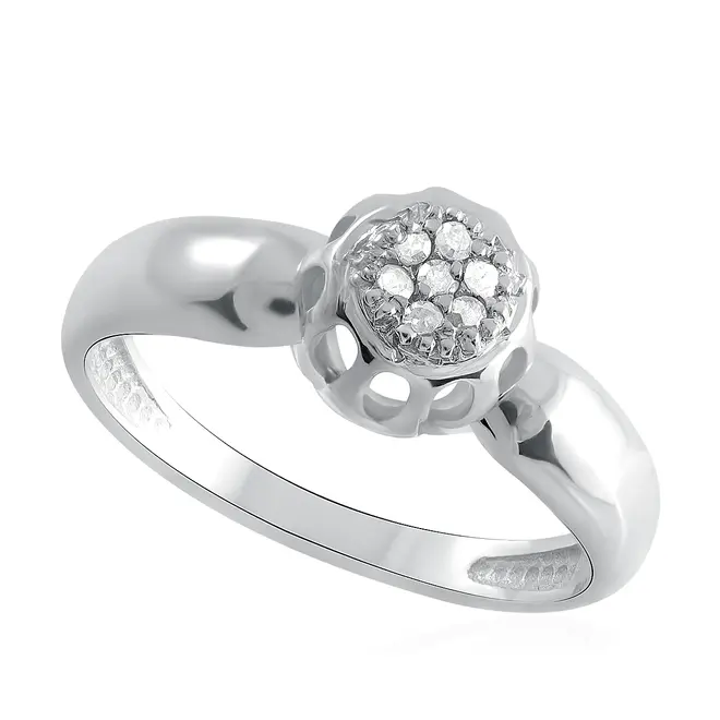 Conjunto Chuveiro em Prata com 28 Diamantes