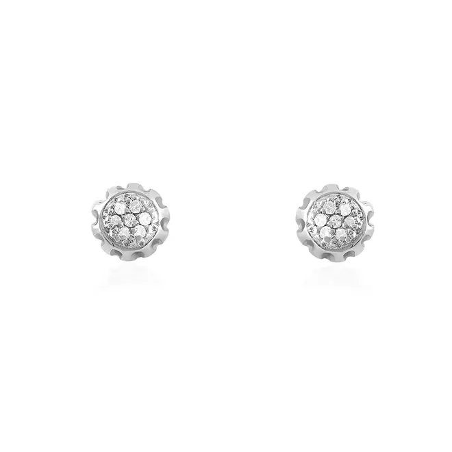 Conjunto Chuveiro em Prata com 28 Diamantes
