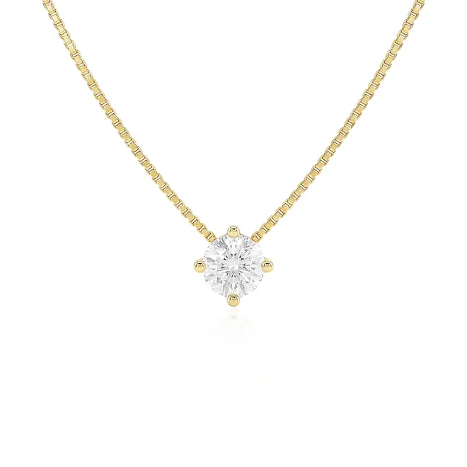 Ponto de Luz Ouro Amarelo 18K com Diamante de 20 Pts
