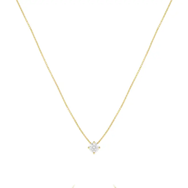 Ponto de Luz Ouro Amarelo 18K com Diamante de 20 Pts