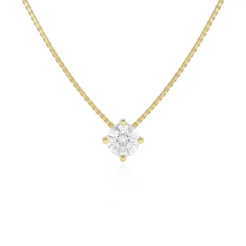 Ponto de Luz Ouro Amarelo 18K com Diamante de 20 Pts