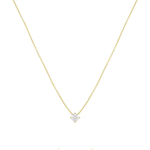 Ponto de Luz Ouro Amarelo 18K com Diamante de 20 Pts