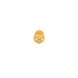 Pingente Menino, de Ouro Amarelo com 2 Diamantes