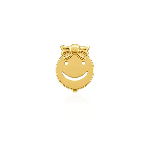 Pingente Rosto de Menina de Ouro Amarelo