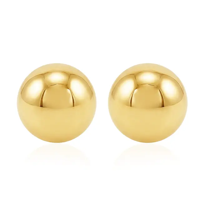 Par de Brincos Esfera em Ouro Amarelo 124701