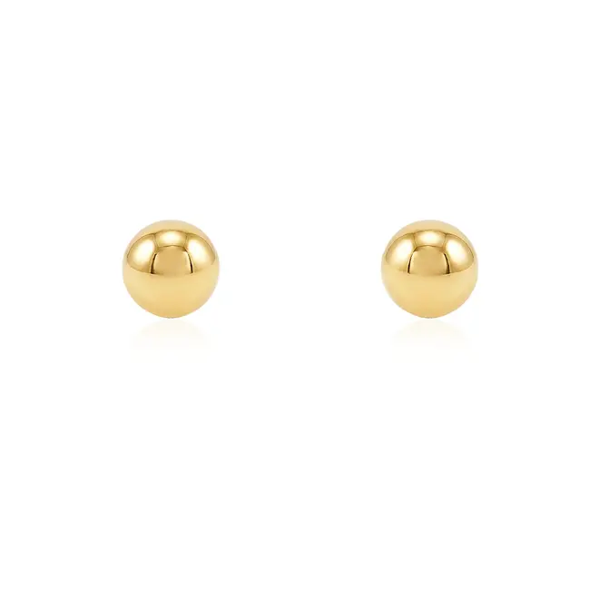 Par de Brincos Esfera em Ouro Amarelo 124705