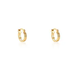 Par de Brincos Argola Frisado de Ouro Amarelo 124718