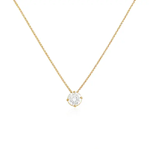 Ponto de Luz de Ouro Amarelo com Zirconia