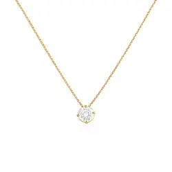 Ponto de Luz de Ouro Amarelo com Zirconia
