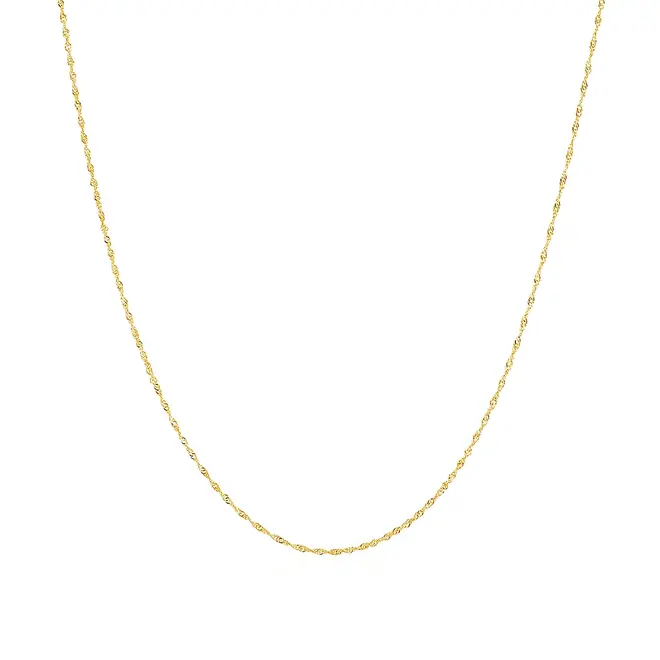 Corrente Malha Singapura de Ouro Amarelo 124757